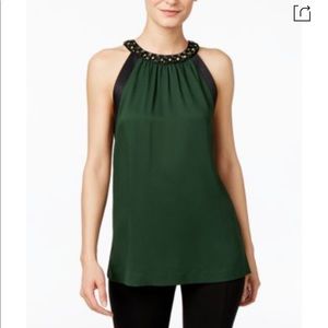 Michael Kors rhinestone hater top sz M